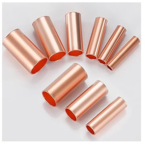 UYCUODLUY 100/200/500Pcs Copper Connecting Pipe Wire Joint Small Copper Tube Terminal Cable Lug Connection Tube Wire Connector(3.5mm2,500PCS)