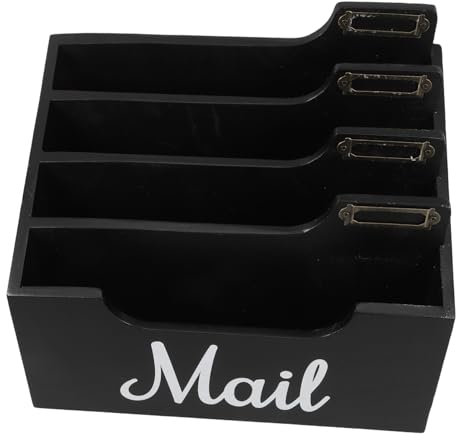 DIYEAH Holzbriefhalter Schreibtisch Organizer Mit Ablagefächern Stabiler Kindersicherer Briefkorb Für Büro Und Zuhause Sofort Einsatzbereit Eleganter Stauraum Für Papier Und Bürobedarf