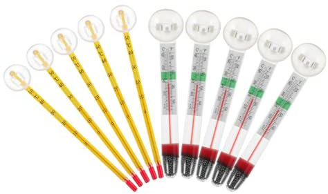 TOYANDONA 10stücke Teiliges Aquarium Wasserthermometer Für Süß Salzwasseraquarien Schnelle Zuverlässige Temperaturmessung Geschenkidee Für Aquarienliebhaber Langlebiges Design Für