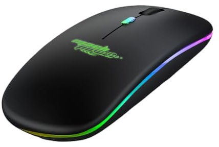 Mach Power Souris sans fil 2,4 GHz rechargeable, connexion USB et Bluetooth, ergonomique, 1600DPI, Plug & Play (IT-WMBK-012)