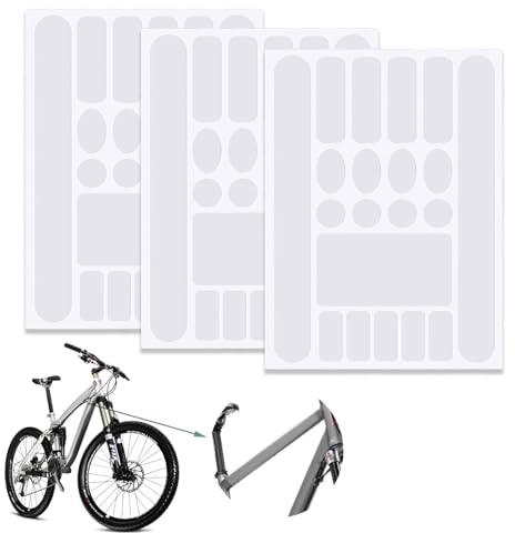 Fahrrad Rahmen Schutz Carbon Aufkleber,3 Stück Rahmenschutzfolie Fahrrad Aufkleber,Fahrrad Schutzfolie,Fahrrad Schutz Lackschäden Rahmen Aufkleber,Fahrrad Rahmen Schutzfolie Folie für Fahrrad etc