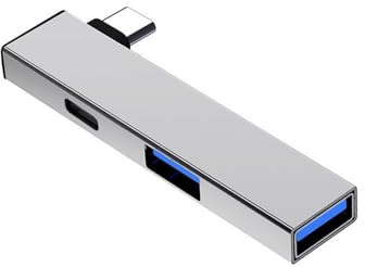 Adaptador USB C hub USB C tipo C a tipo C con 2 puertos USB y enchufe para reproducir todas las funciones de la plataforma