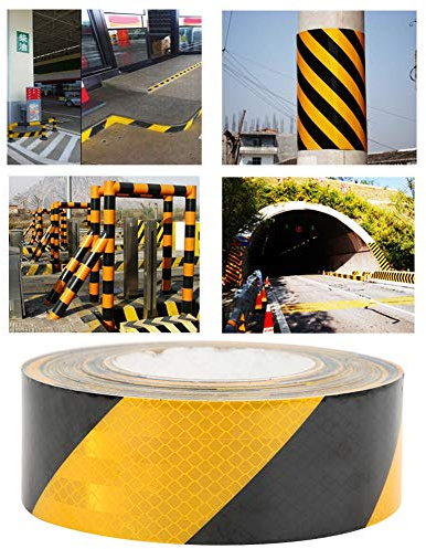 Fdit Nastro Riflettente Giallo Forte per Camion Multifunzionali, Camion del Carrello Elevatore - 50 Mm X 25m