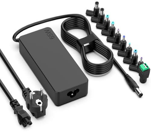 Shefor Adaptador Universal 12V 5A con 10 Puntas DC Intercambiables | Fuente Alimentación AC a DC con Puntas Reemplazables para Electrónica, 10 Adaptadores Enchufe para Diferentes Dispositivos