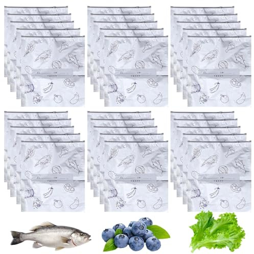 Mihauuke Bolsas Reutilizables para Alimentos | Varios Tamaños Para Conservar Alimentos,30 Piezas de Recipientes Herméticos y Bolsas de Aluminio para Cocina Carne Sándwich Ensalada