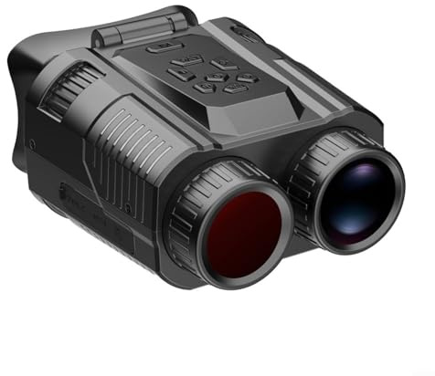 4K Digital für Nachtsicht Fernglas mit 2 Zoll HD-Bildschirm 28X Zoom 3600mAh Wiederaufladbarer Akku für Wildtierbeobachtung Sternenbeobachtung Outdoor Abenteuer Schwarz ABS