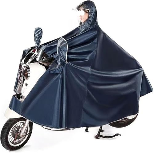 MDHCOP Cycling Raincoat,Oxford Hooded Rain Poncho for Bike,Ebike,Motorcycle, Mobility Scooter,Unisex Windproof Rain Cape(5X-Large)