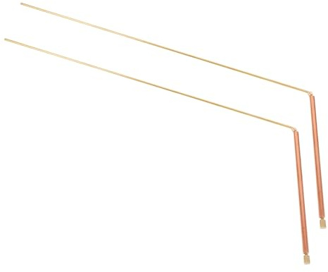 Alasum Lot de 2 Baguettes de Sourcier en Cuivre 99% Bicolore, Outils de Détection de Métaux Précis, pour Chasse au Trésor, Divination par l'eau et Détection D'objets Enterrés, Portable