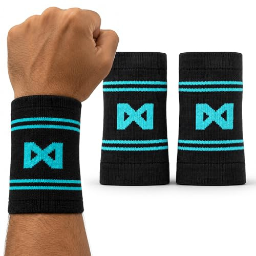 NUXION | Muñequeras Crossfit de Tela Elástica | Absorción de Sudor y Agarre Firme | Crossfit, Calistenia y Gym | Muñequera Elástica para Hombre y Mujer | Talla Única