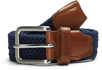 JACK & JONES Cintura da uomo Jacspring Woven Noos, Blu (Navy Blazer Navy Blazer), 95 cm