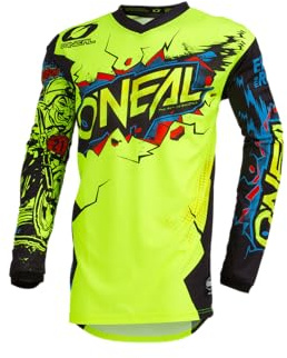 O'NEAL MX Jersey Element Villain - Weiß | Technisches MTB/MX-Jersey mit starkem Design, Schutz & maximalem Komfort für kompromisslose Rider, Sportshirt, Bikeshirt