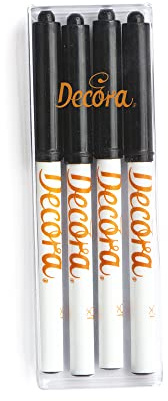 Decora 1255012 Paquet de 8 marqueurs noirs