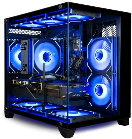 Panorama RTX 3070 (> 4060 Ti) Gaming PC Desktop - AMD Ryzen 7 5700X Prozessor, 32GB DDR4 RAM, 512GB NVMe SSD + 3TB HDD, WiFi + BT, Windows 11 Home - Bester 2024 RGB Prebuilt Tower Computer für Gamer