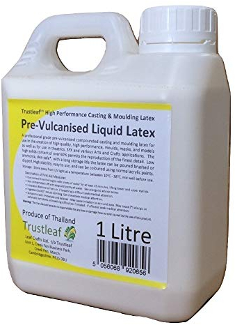1 Litre Prevulcanised Liquid Latex Dipping Rubber Mold, Mould Making/Masks/Casts/SFX
