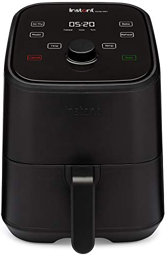 Instant Brands Vortex Mini 4-in-1 Freidora Sin Aceite 2L - Freidora de Aire Dietética y Personalizable, Con Función de Horno y Calentador- 1300W