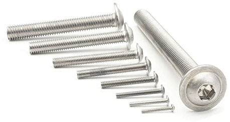 M6x40 Linsenkopfschrauben mit Flansch DIN 7380-2 ISK Edelstahl - 10 Stück | Innensechskant, Edelstahl A2 VA V2A; Schrauben mit Unterlegscheibe