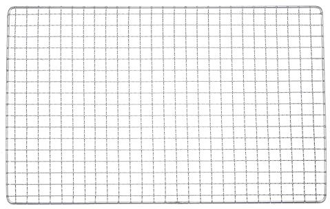 sourcing map 2pcs Square BBQ Grill Net 15.4x9.4 Stainless Steel Cross Wire Barbecue Mesh Mat for Baking Smoking Charcoal Grilling Roasting