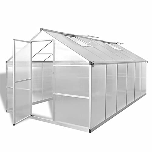 BaraSh Serre renforcée en Aluminium avec Cadre de Base 9,025 m²,Carport Abri Voiture,Serre Tunnel