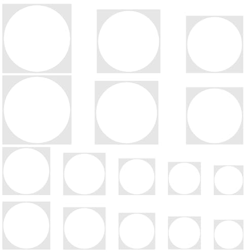 16 stencil circolari grandi, 6 – 25 cm, riutilizzabili, in plastica, rotondi, grandi stencil per pareti, legno di carta, progetti artistici per la casa (cerchio, 8 misure)