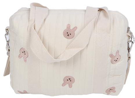 Tomotato Baby-Wickeltasche, Kinderwagen-Organizer, Kinderzimmer-Aufbewahrungsbehälter für Feuchttücher und Spielzeug, Universelle Windel-Einkaufstasche, Handtasche(Rabbit)