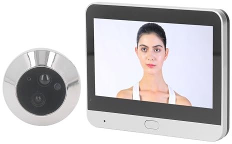 Caméra Judas pour Porte D'appartement, Caméra Judas sans Fil 1080P,Nocturne à 120 Degrés,Numérique avec Moniteur Couleur de 4,3 Pouces pour la sécurité de la Maison