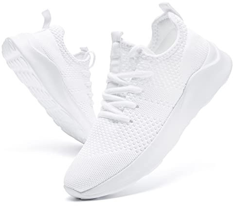 ZDFQLGV Men Lightweight Comfort Trainers Slip-On Walking Shoes for Casual Wear Non-Slip Thick Sole Breathable Upper for Tennis Gym & Daily Use
