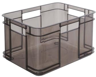 keeeper Caja de almacenamiento EURO-BOX, colección Bruno ECO, tamaño M, 35x27x22, Gris translúcido