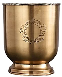 YIHANSS Wein-Eiskübel aus Messing, Whisky-Kühler, Weinfasshalter aus reinem Kupfer im europäischen Stil, Heimdekoration, Bar, Whisky-Eimer