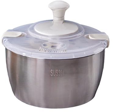 Sonhomay Centrifugador de ensalada grande multiusos de 5 l con drenaje manual de lechuga, limpiador de verduras y frutas