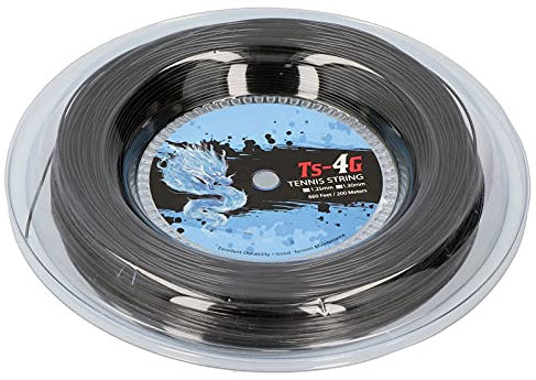 Yctze Hochwertige 200 M Polyester-Tennisschlägersaite, Runde, Schlagfeste Harte Schlägersaite – Tenniszubehör für Fortgeschrittene Spieler (1,30 mm)