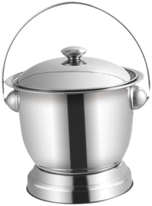 Milageto Pot de chambre de crachoir en acier inoxydable, avec couvercle, seau d'urinoir de nuit, bouteille d'urinoir pour femme et homme, usage domestique,