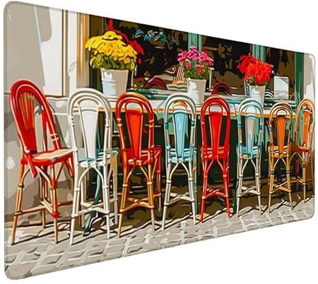 Tapis de Souris XXL 1500x800x3mm Tapis de Souris Gamer usine Tapis de Souris Chaise Tapis de Bureau Gaming, AntidéRapant éTanche, Bords Cousus Tapis Clavier, AméLiore La PréCision Et La Vitesse LX-866