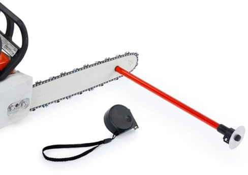 Magnetic Firewood Measuring Tool with Tape Measure, Firewood Gauge Attaches to Chainsaw Bar to Measure Firewood Length, Strong Magnetic, Freely Adjust Between 16'' and 29''