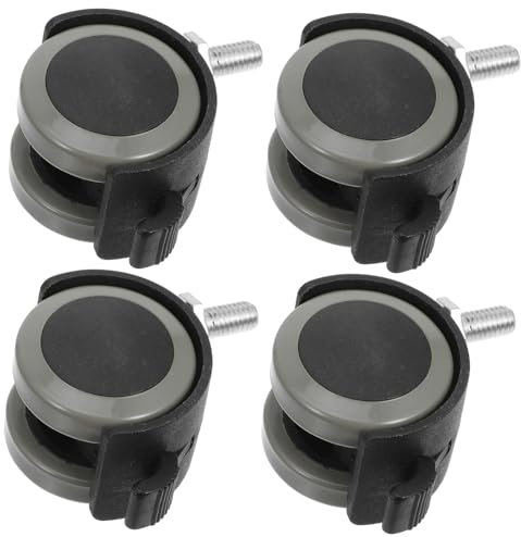 HOMSFOU Ruedas Giratorias De 1.5 Pulgadas Para Sillas De Oficina Juego De 4 Ruedas De Repuesto M8 X 15 Mm Capacidad De 132 Libras Fácil Instalación Para Muebles Y Sillas De Computadora