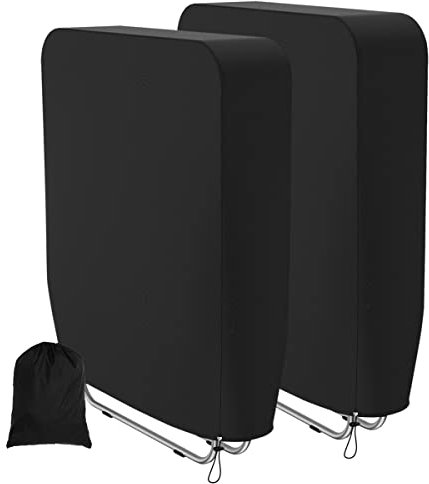 Copertura per sedie da giardino, 93 x 82 cm, con custodia, antipolvere, antivento, resistente ai raggi UV, impermeabile, per mobili da giardino (2 pezzi)