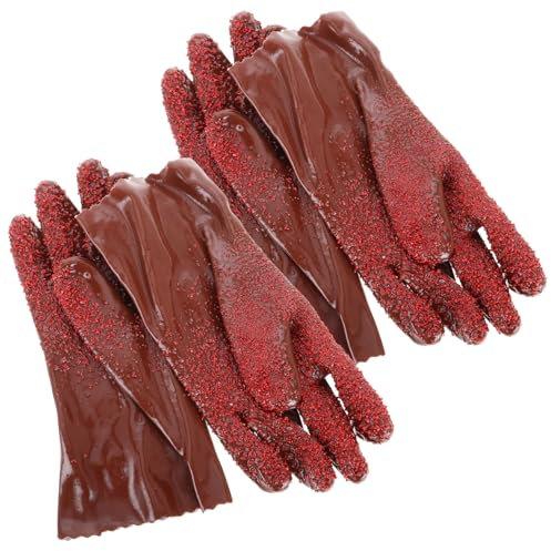 Holibanna 2pairs Heavy Duty Reusable Plumbing Gloves Drain Cleaning Grip Gloves for Men and Women Tough Wear-resistant Utility for Home Use and Plumbing Tasks