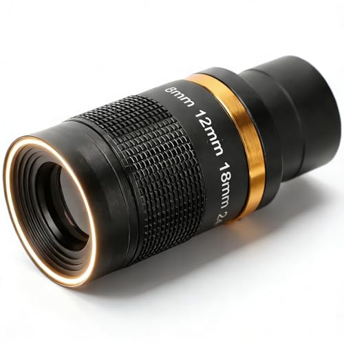 Zoom -Okular für Teleskop, 1,25 Zoll 8-24 mm einstellbar, optisches Glas mit Aluminiumlegierung - Mehrschichtbeschichtung, breite Feldansicht, Bequeme Astronomie -Beobachtung