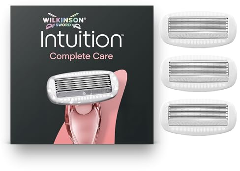Wilkinson Sword Intuition komplett vård kvinnors rakapparat, Hydra Boost-serum, 3 kvinnors rakhyvlar ersättningsblad