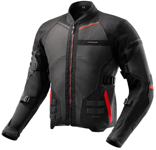 REBELHORN Scandal 3 Motorradjacke Herren | Textil | Ellbogen und Schulterprotektoren Stufe 2 | Tasche für Rückenprotektor | Große Mesh Belüftungspaneele