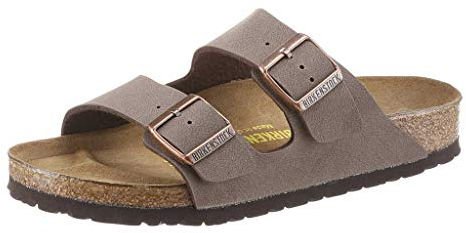 Birkenstock Arizona Birko-Flor, Damen Sandalen/Zehentrenner, 1009919, braun, 39 EU