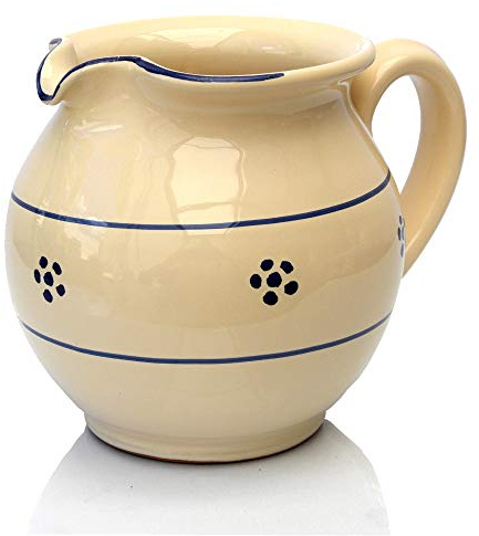 Colì, Brocca Bombata 15 cm Serie Stelle, Brocca Acqua, Brocca Vino, Brocca e Caraffe da Tavola, Brocca Terracotta