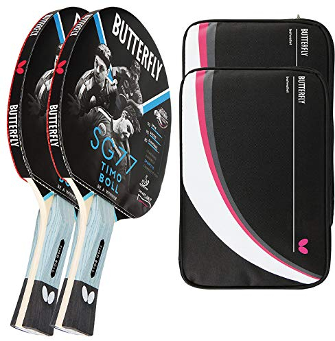 Butterfly® Timo Boll SG77 Tischtennisschläger | Tischtennis Racket Bat Hobby & Training | routinierte & taktisch geübte Spieler | ITTF zertifizierter Pan Asia Belag | konkave Griffform mit smart.Grip