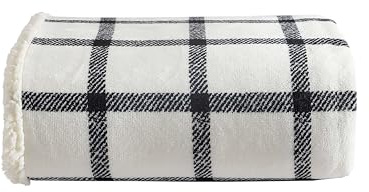 Eddie Bauer - Cobija, Sherpa Reversible súper Suave y Forro Polar Cepillado, Mantas para sofá, Ideal para Descansar (Bunkhouse Beige/carbón)