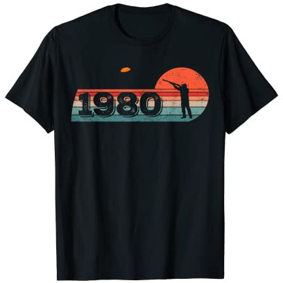 Jahrgang 1980 Tontauben Geburtstagsshirts Tontaubenschießen T-Shirt