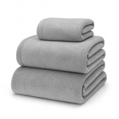 SABANALIA Sábanas Coralina Cama 150 Invierno | Juego de 3 piezas: bajera ajustable, encimera y funda de almohada en poliéster térmico suave. Fácil lavado. Color Gris.