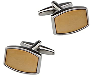 Lieson Hemd Mit Manschettenknöpfe für Herren, Manschettenknöpfe Gold Personalisiert Rechteck Cufflinks für Hemd Hochzeit Geburtstag Geschenk