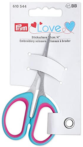 Prym Embroidery Scissors, Blue, Pink, Silver, One Size