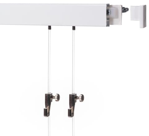 3 Meter (2 x 1,5m) SOFT-RAIL® Bilderschienen Set BUDGET (S), Weiß | versch. Längen und Farben