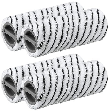 Replacement Microfibre Roller Brush for Karcher FC3 / FC5 / FC7 Cordless Hard Floor Cleaner - Washable Sweeper Brushes Accessories (2 Sets)