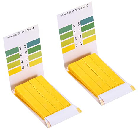 PATIKIL PH-Teststreifen 5.5-9.0, 80 Indikatorpapiere 2Stk | Lackmus-Tester für Wasser, Lebensmittel, Boden, Alkali-Säure-Tests